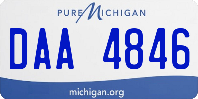 MI license plate DAA4846