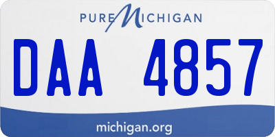 MI license plate DAA4857