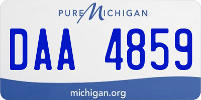 MI license plate DAA4859