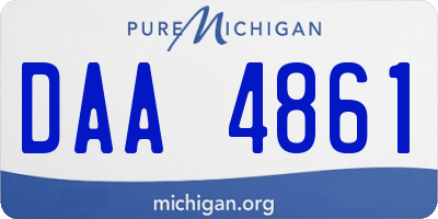 MI license plate DAA4861