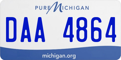 MI license plate DAA4864