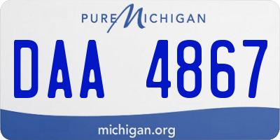 MI license plate DAA4867