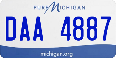 MI license plate DAA4887