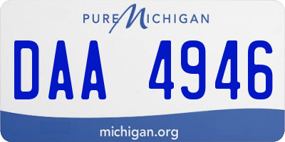 MI license plate DAA4946