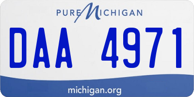 MI license plate DAA4971