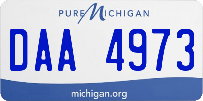 MI license plate DAA4973