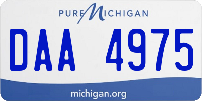 MI license plate DAA4975
