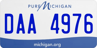 MI license plate DAA4976