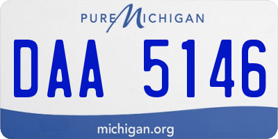 MI license plate DAA5146