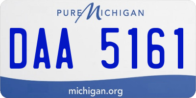 MI license plate DAA5161