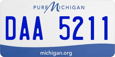 MI license plate DAA5211