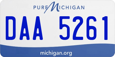 MI license plate DAA5261