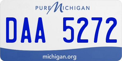 MI license plate DAA5272