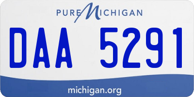 MI license plate DAA5291