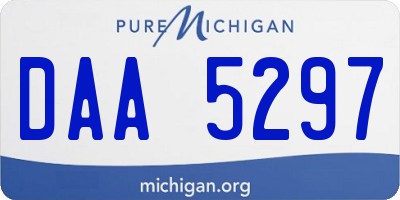 MI license plate DAA5297
