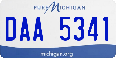 MI license plate DAA5341