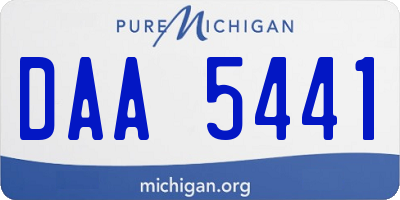 MI license plate DAA5441