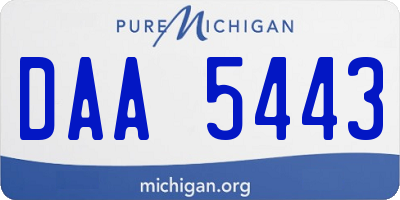 MI license plate DAA5443