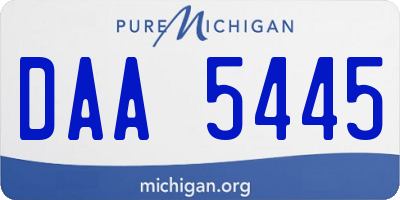 MI license plate DAA5445