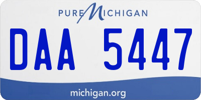 MI license plate DAA5447