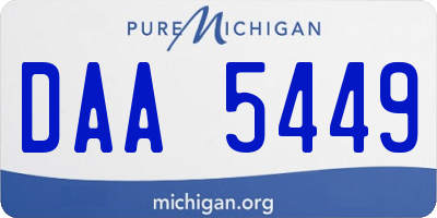 MI license plate DAA5449