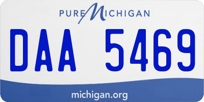 MI license plate DAA5469