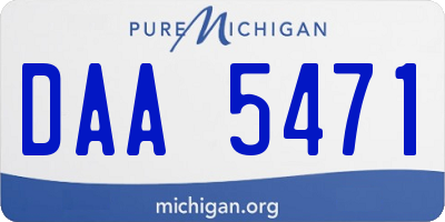 MI license plate DAA5471