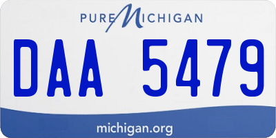 MI license plate DAA5479