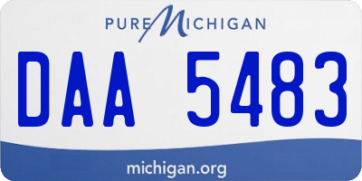 MI license plate DAA5483