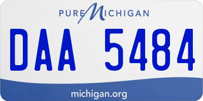 MI license plate DAA5484