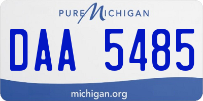 MI license plate DAA5485