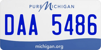 MI license plate DAA5486