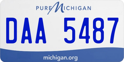 MI license plate DAA5487