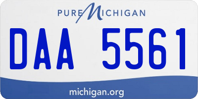 MI license plate DAA5561