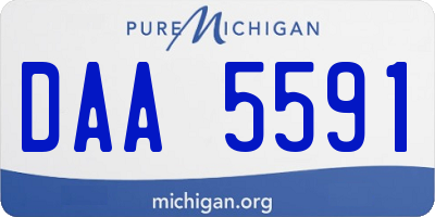 MI license plate DAA5591