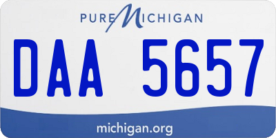 MI license plate DAA5657