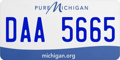 MI license plate DAA5665