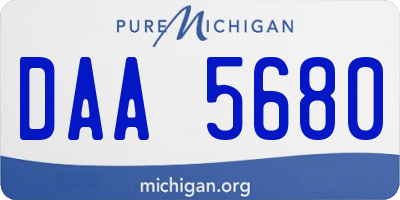 MI license plate DAA5680