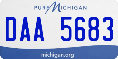 MI license plate DAA5683