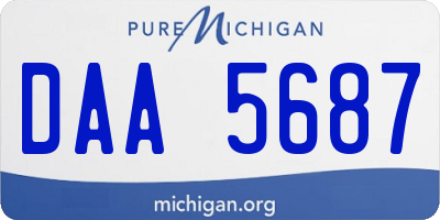 MI license plate DAA5687