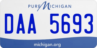 MI license plate DAA5693