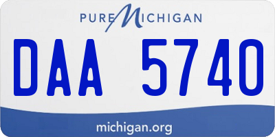 MI license plate DAA5740