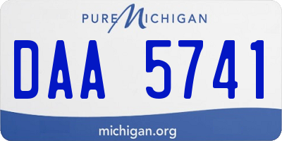 MI license plate DAA5741