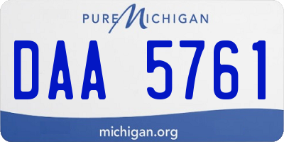 MI license plate DAA5761