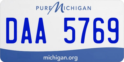 MI license plate DAA5769