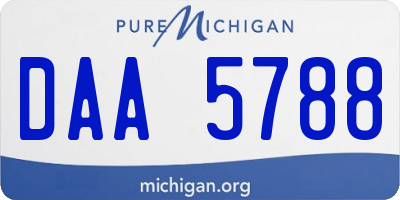 MI license plate DAA5788