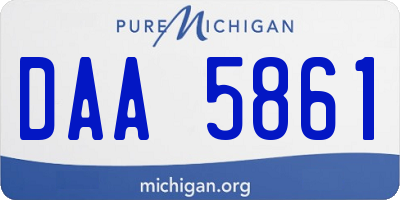 MI license plate DAA5861