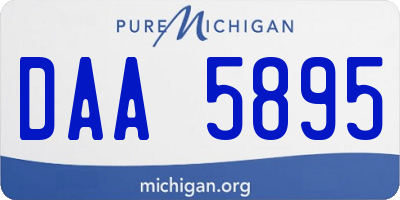 MI license plate DAA5895