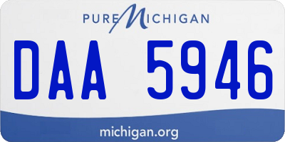 MI license plate DAA5946