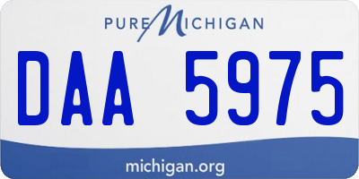 MI license plate DAA5975